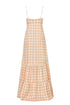 Julieta Linen Maxi Dress / Cream and Butter Scotch